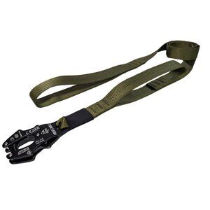 Heavy Duty Dog Double Handle Leash with Quick Release Kong Frog Clip Olive Drab